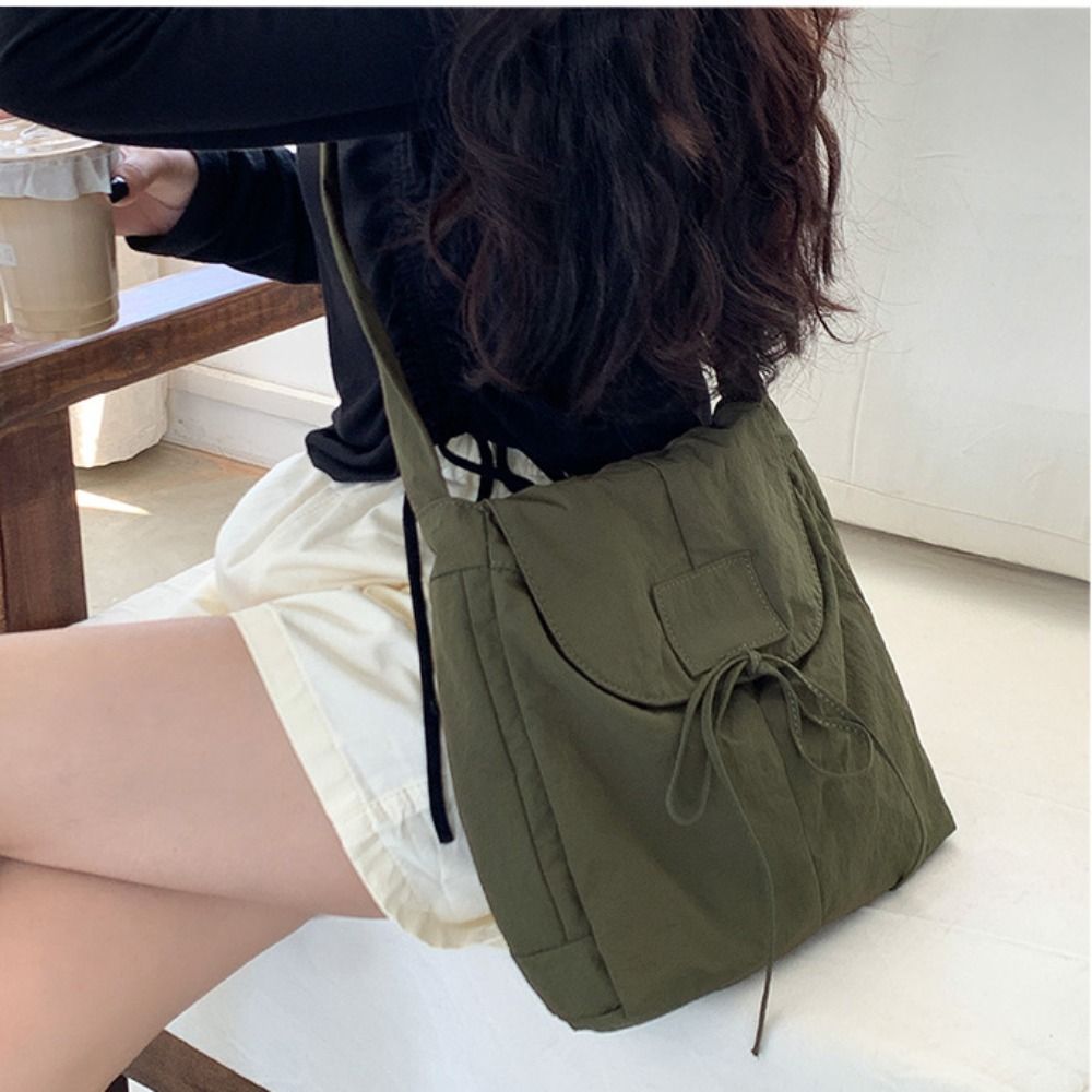 Interior Design Style - Korean Style Flap Nylon Bow Crossbody