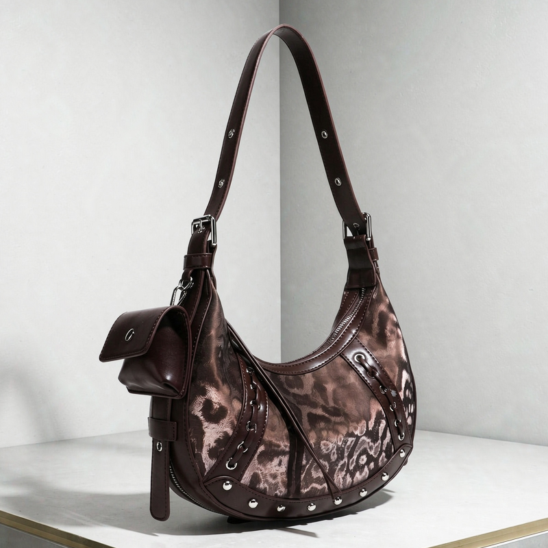 Interior Design Vintage Style - Chinese Style Leopard Saddle Bag For
