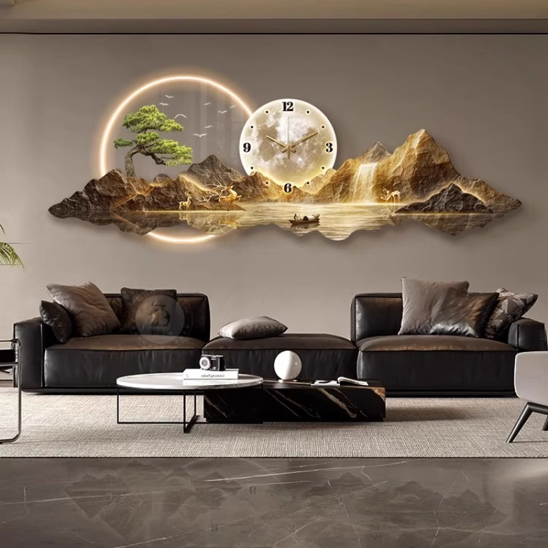 Luxury Light Wall clock Living - Interior Design Living Room And Kitchen 评论和价格