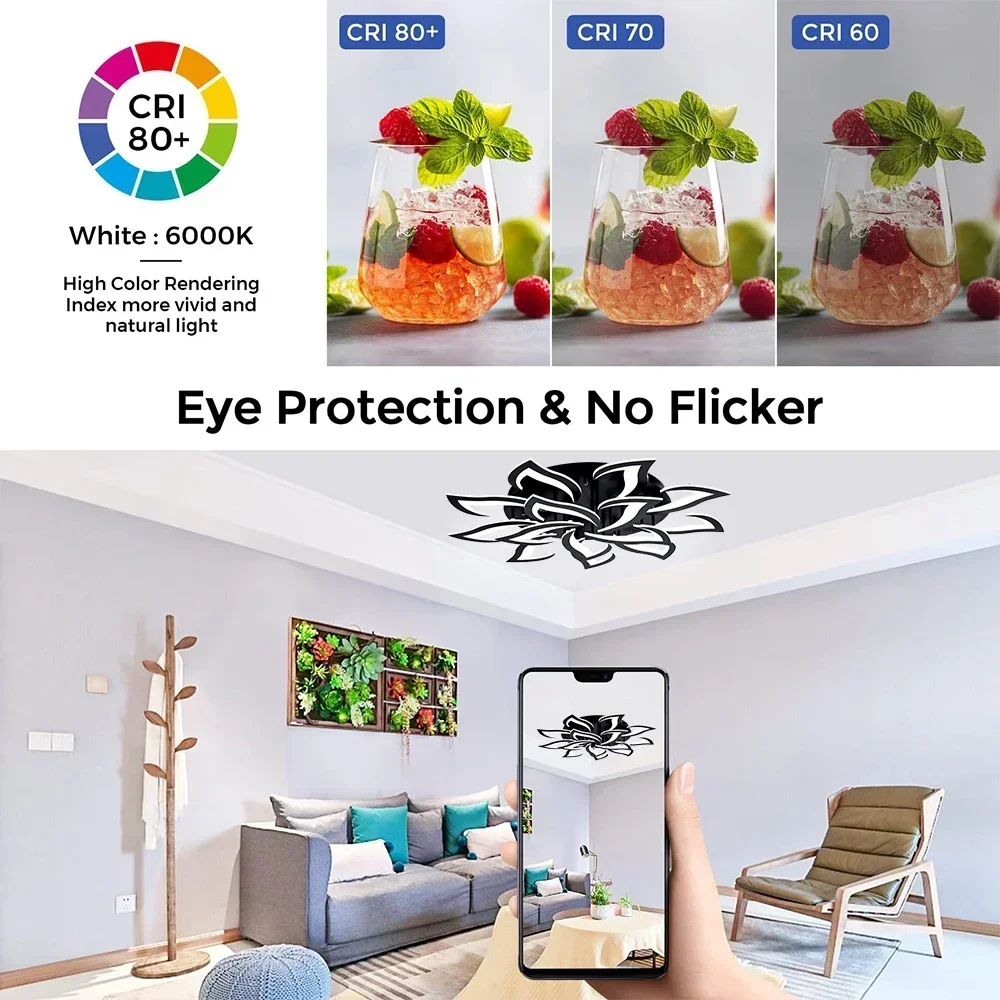Designer LED Petal Chandelier  - Interior Design Living Room And Kitchen 评论和价格