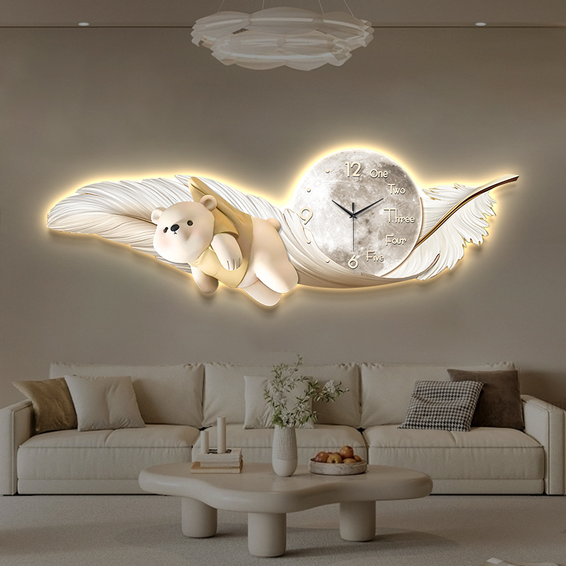 Luxury Large Wall Clock Temper - Interior Design Living Room And Kitchen 评论和价格
