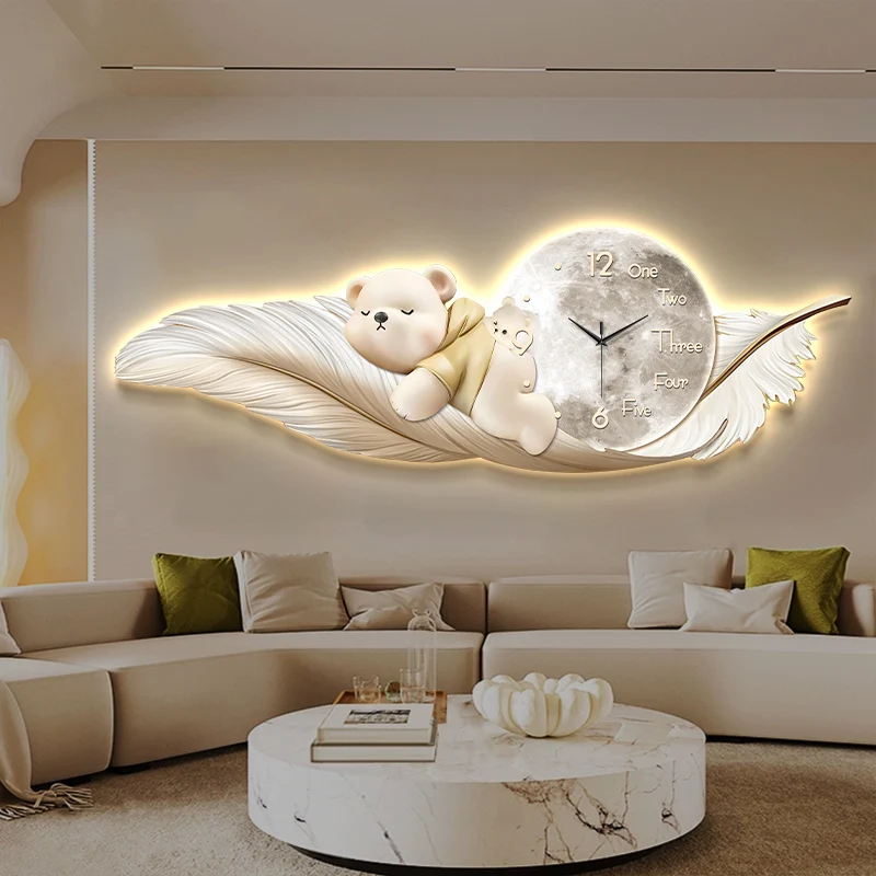 Luxury Large Wall Clock Temper - Interior Design Living Room And Kitchen 评论和价格