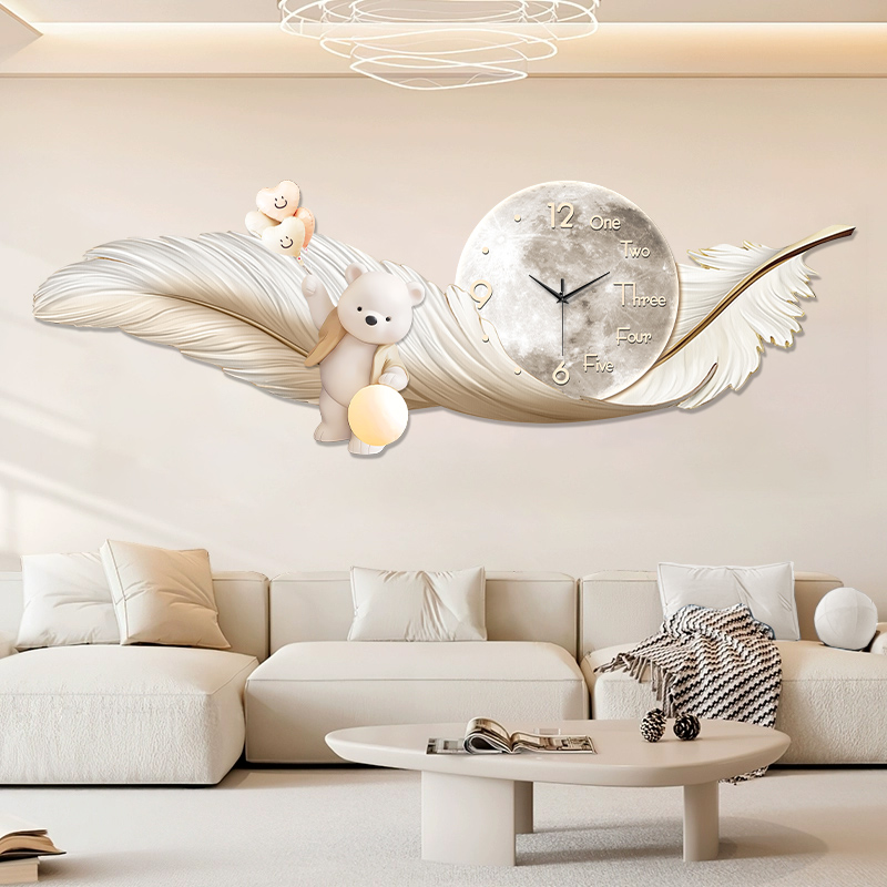 Luxury Large Wall Clock Temper - Interior Design Living Room And Kitchen 评论和价格