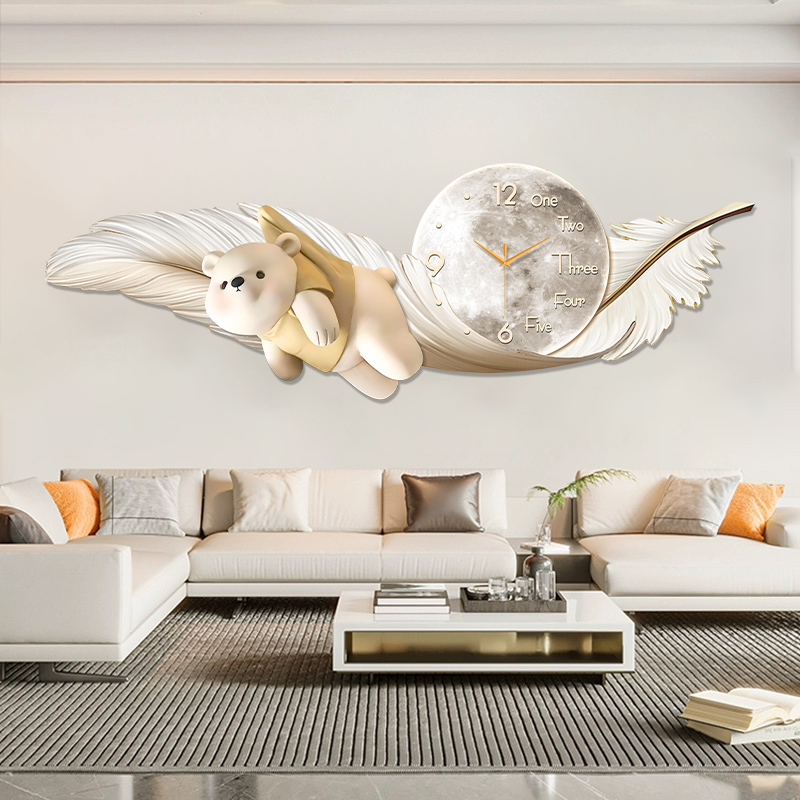 Luxury Large Wall Clock Temper - Interior Design Living Room And Kitchen 评论和价格