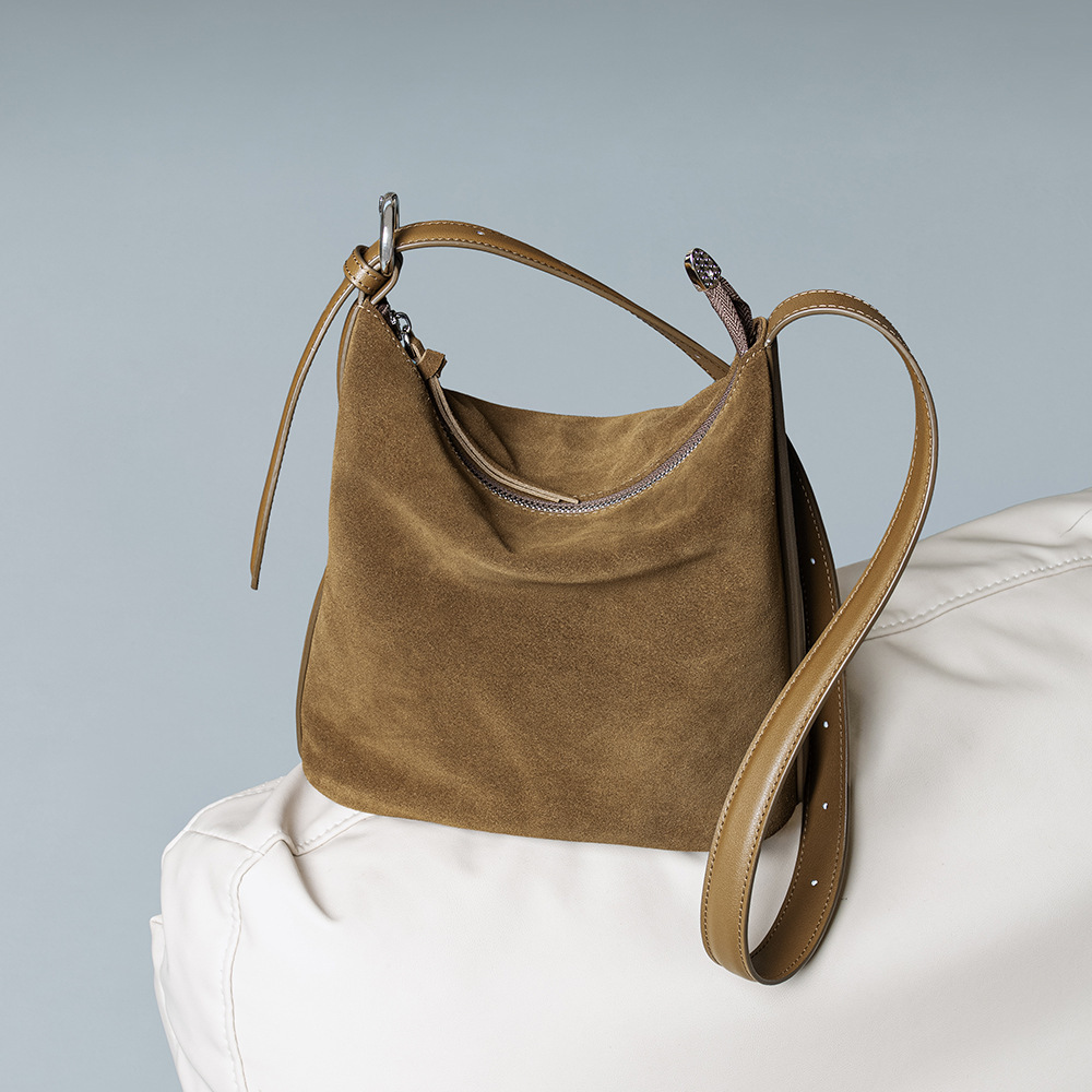 Women's Bucket Bag Suede Leath - Interior Design Vintage Style 评论和价格