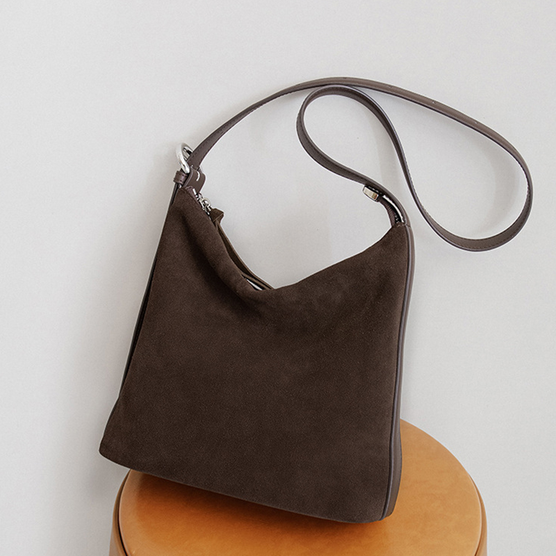 Women's Bucket Bag Suede Leath - Interior Design Vintage Style 评论和价格