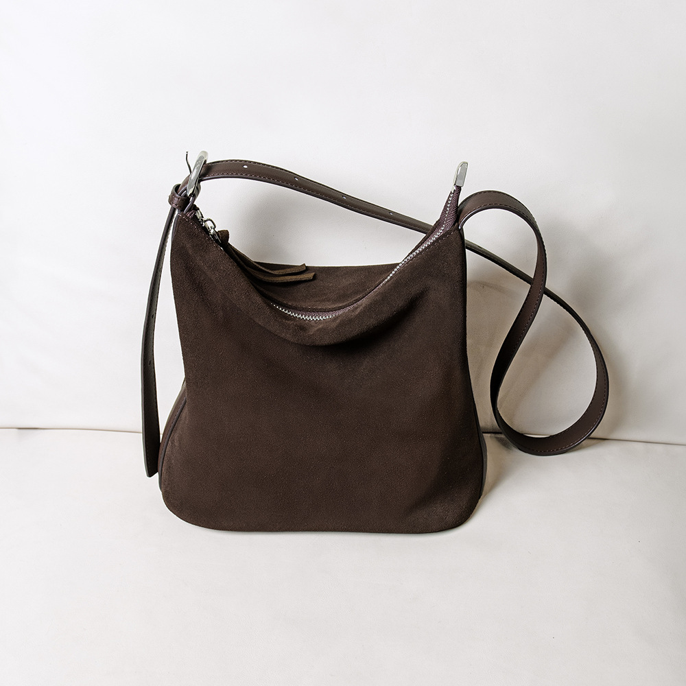 Women's Bucket Bag Suede Leath - Interior Design Vintage Style 评论和价格