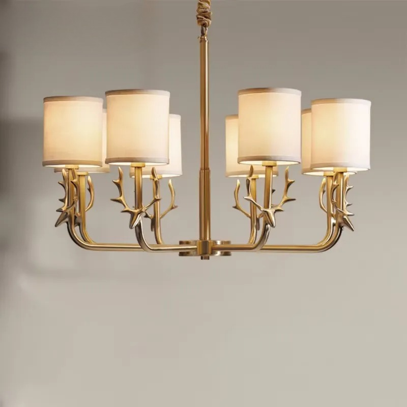 Copper Chandelier for Living R - Interior Design Living Room And Kitchen 评论和价格