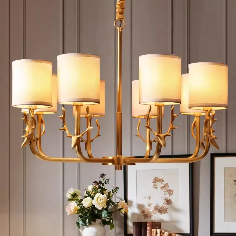 Copper Chandelier for Living R - Interior Design Living Room And Kitchen 评论和价格