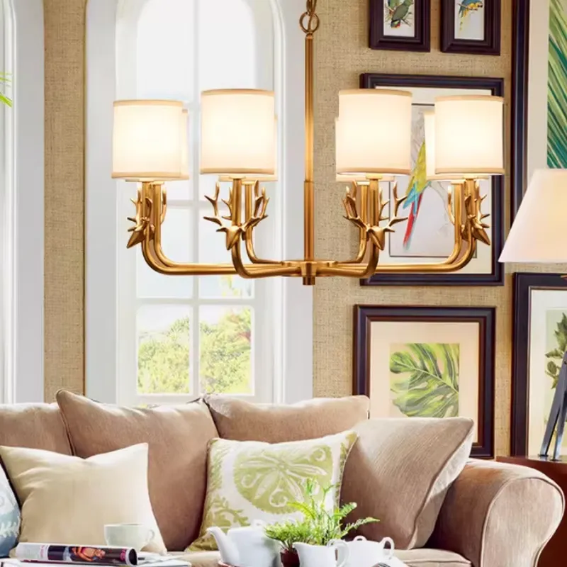 Copper Chandelier for Living R - Interior Design Living Room And Kitchen 评论和价格