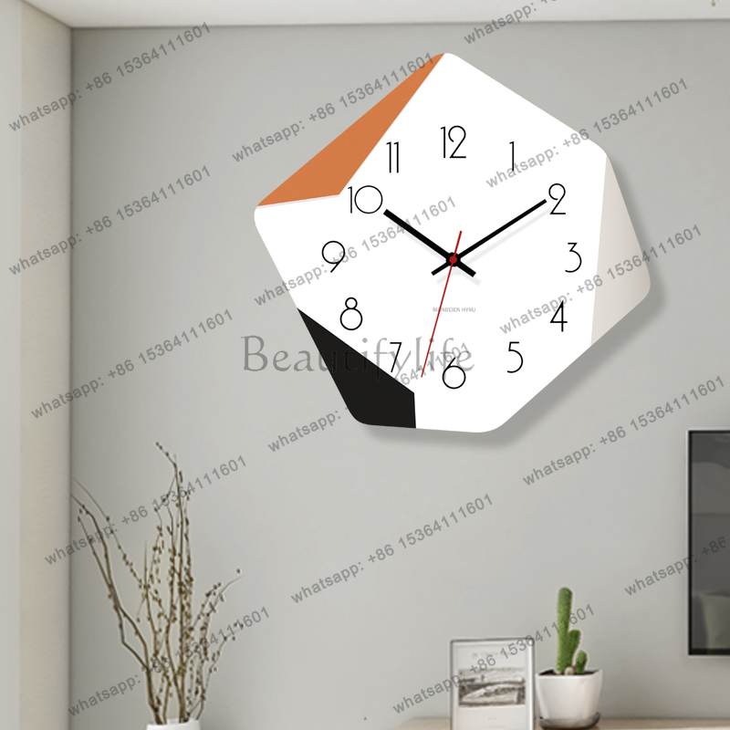 Creative Nordic Clock Wall Fas - Interior Design Organic Modern 评论和价格