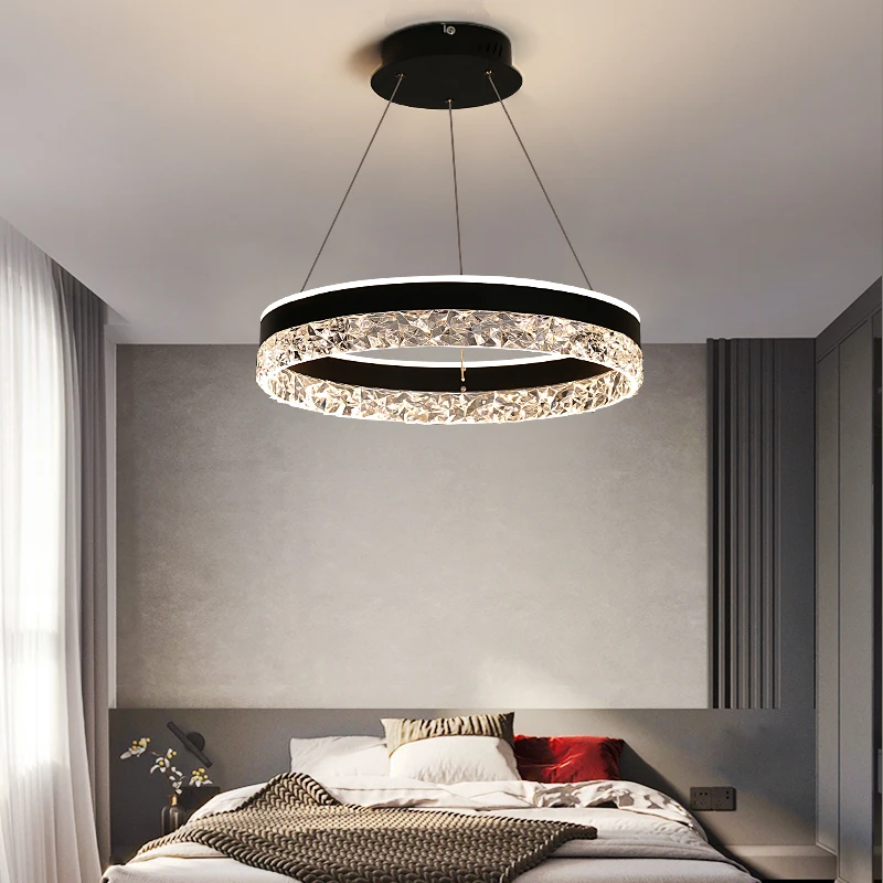 Modern Luxury Crystal LED Pend - Interior Design Living Room And Kitchen 评论和价格