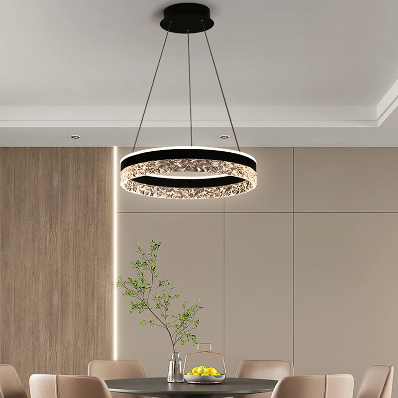Modern Luxury Crystal LED Pend - Interior Design Living Room And Kitchen 评论和价格