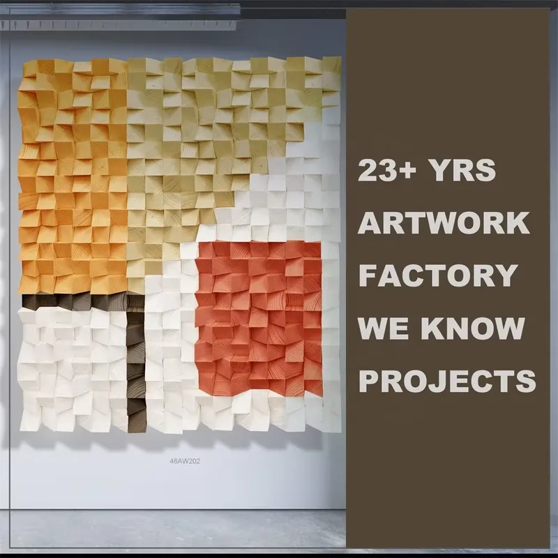 Hotel Artwork Geometric Wood W - Interior Design Organic Modern 评论和价格
